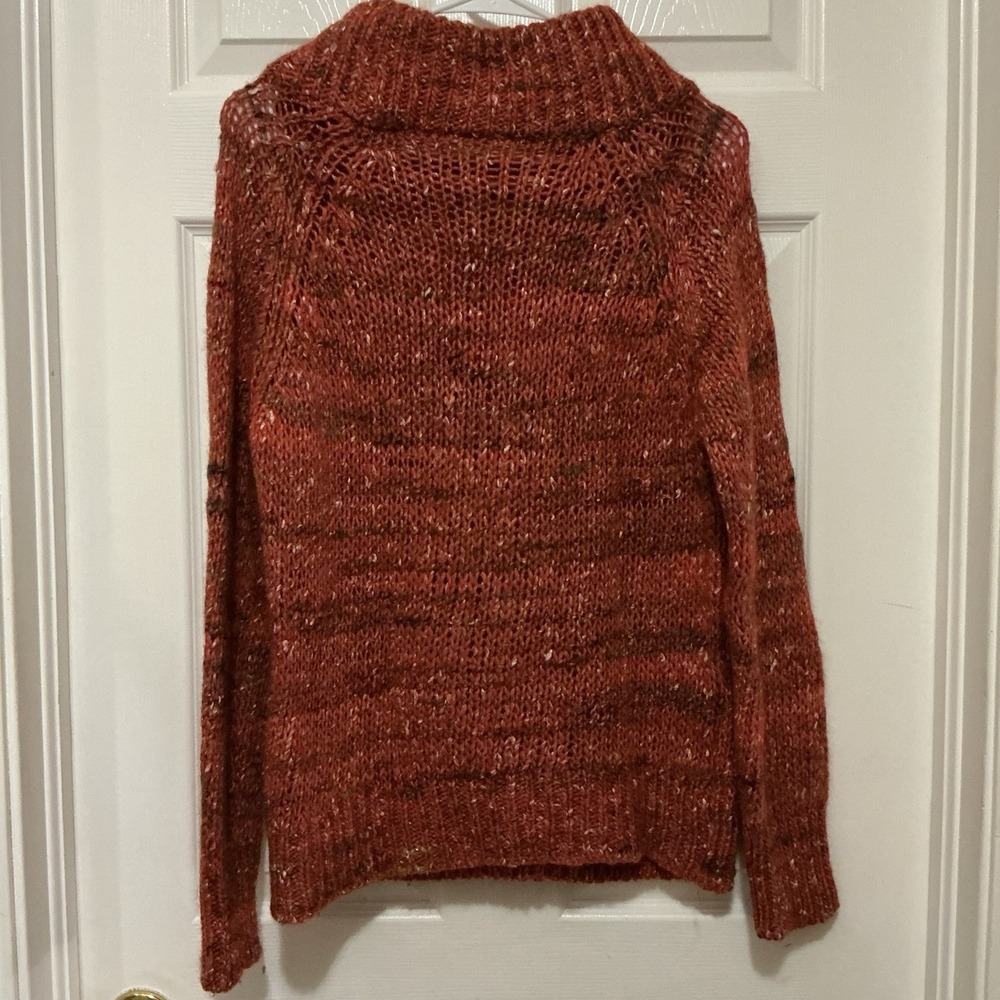 Moth‎ Antropologie Cabincore Rust Sweater M Alpaca Wool Silk Blend Italian